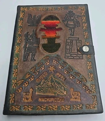 Cusco Perú Machupiccmu Cuero 8 1/2" x 6 1/4" Página de Escritura en Blanco Folleto  Foto 1 de 4