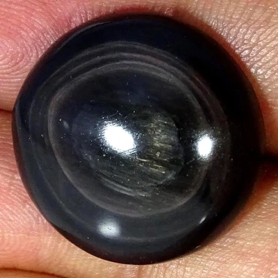 22.50Cts.  Natural Fine Rainbow Obsidian Round Cabochon 21MMX7MM Foto 1 de 4