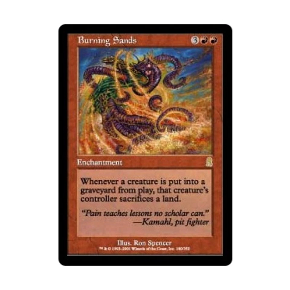 WOTC MtG Odyssey Burning Sands (R) (Foil) EX - Image 1 of 1