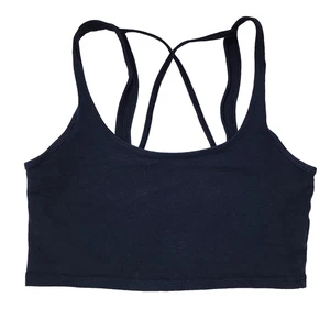 American Eagle Damen Marineblau Baumwolle Stretch Crop Top Größe S - Bild 1 von 7