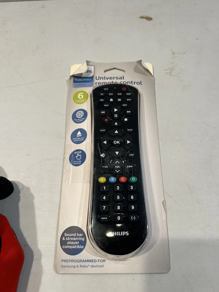 Philips Universal Smart Remote Control Controller Audio Video 6 Device - Image 1 of 4