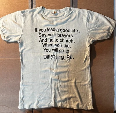 Camiseta You Will Go to Dillsburg, Pa. Vintage Años 80 L 42/44 Cuerda Foto 1 de 4