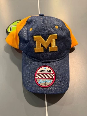 Women's Michigan Wolverines Hat Cap NCAA  Zephyr ZATS Gray Blue Adjustable  NWT - Image 1 of 3
