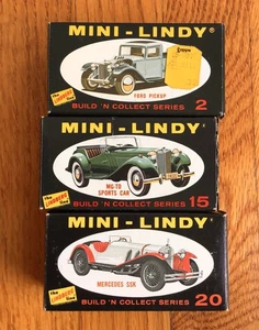 LINDBERG LINE-MINI-LINDY (3) #2 FORD PICKUP & #15 MG-TD #20 MERCEDES (built) - Picture 1 of 14