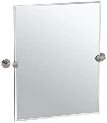Gatco Latitude II Satin Nickel 24" x 24" Vanity Wall Mirror - Image 1 of 2