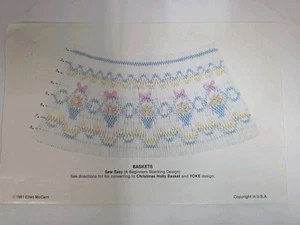 Vintage Ellen McCarn Sew Easy Baskets Beginners Stacking Design Pattern Sheet - Picture 1 of 4