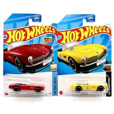 ¡ERROR! Hot Wheels BMW 507 ¡Paquete de 2 autos! ¡Uno con error de burbuja! Rojo y amarillo Foto 1 de 4