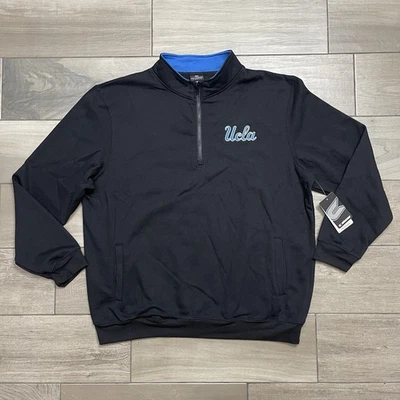 NUEVO CON ETIQUETAS UCLA Bruins 1/4 Cremallera Pullover Suéter Para Hombres 2XL XXL NCAA Sudadera Universitaria Foto 1 de 4
