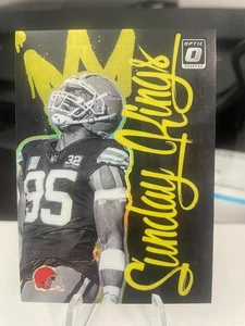 2024 Panini Donruss Optic Myles Garrett Sunday Kings Black Pandora (15/25) - Picture 1 of 2