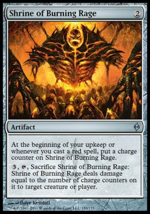 Shrine of Burning Rage - Light Play MTG New Phyrexia - Image 1 of 1
