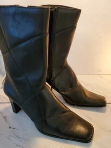 Dibba klassische Kniestiefel, schwarz Größe 9 1/2 Medium - Bild 1 von 9
