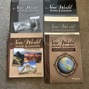Abeka New World History & Geography Grade 6 LOT Textbook Teacher Keys 4th Ed - Picture 1 of 5