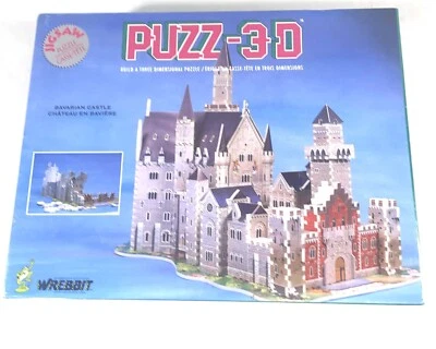 Vintage Wrebbit Bavarian Castle 3D Jigsaw Puzzle 917 Pieces New Sealed P3D-801 - Image 1 of 4