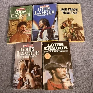 Louis Lamour Books Lot 5 Different Vintage Western Paperback (LL9) - Imagen 1 de 7