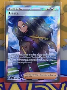 Geeta 218/197 Full Art Ultra Rare Holo SV03 Obsidian Flames Pokemon TCG - Picture 1 of 4