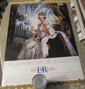 Poster Her Majesty Queen Elizabeth 40th Anniversary Victoria and Albert Museum - Picture 1 of 8