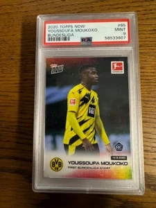 2020 Topps Now Bundesliga Youssoufa Moukoko Borussia Dortmund RC #65 PSA 9 - Bild 1 von 2