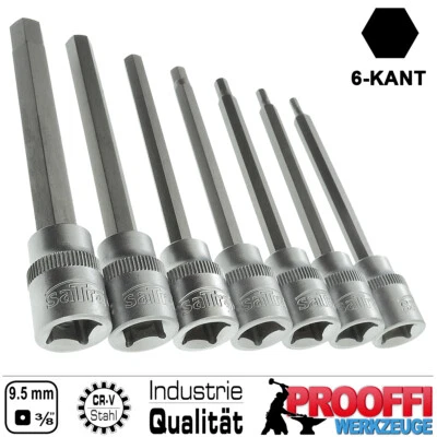 7-tlg Innensechskant 3/8" Stecknuss Satz 3 - 10 mm Für Inbus Schraube S-SLH738 - Bild 1 von 4