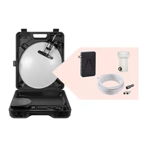Camping First HD Receiver LNB Cable Mobile Satellite System in Case Suction Base - Picture 1 of 9