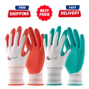 COOLJOB Gardening Gloves for Women and Ladies, 6 Pairs Breathable Rubber Coated - Picture 1 of 6