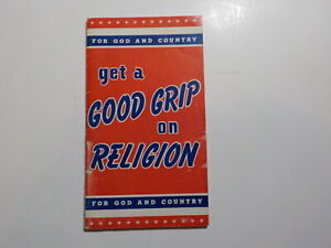 Military Booklet 1928 For God And Country Get a Good Grip On Religion Servicemen