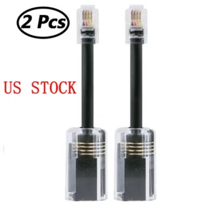 2Pc Universal Telephone Handset Phone Coil Cord Swivel Twist Untangle AU - Zdjęcie 1 z 10