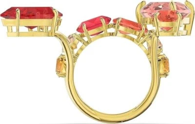 Anillo Gema Swarovski 5610805 para mujer NUEVO amarillo dorado, cristales tono rosa talla 5 Foto 1 de 3