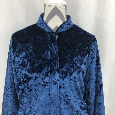 Chaqueta Joe's Jeans Lexi Terciopelo Aplastado Azul Real Cremallera Completa G17VVT4148 Mediana Foto 1 de 4