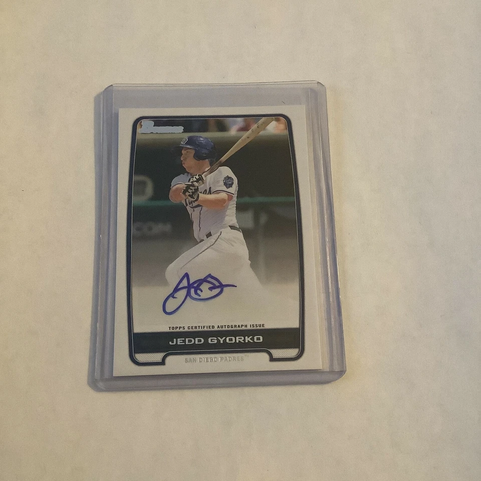F100438  2012 Bowman Prospect Autographs #JG Jedd Gyorko San Diego Padres - Image 1 of 1