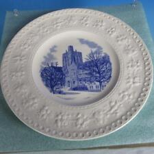 Wedgwood China - Blue Emmanuel College Collector Plate Front View Main Building