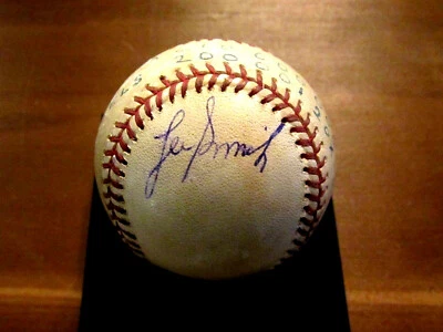 LEE SMITH YANKEE ANGELS SAVE GAME HOF SIGNED AUTO GAME USED OAL BASEBALL JSA  - Image 1 of 4