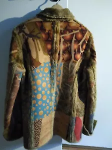 Abrigo ligero multicolor de piel sintética, talla 6. Suavemente usado, excelente estado. - Imagen 1 de 2