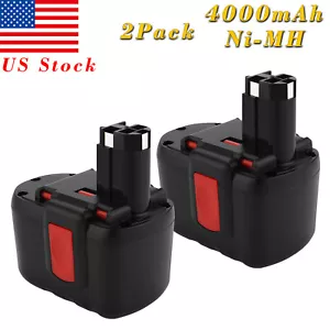 2Pcs 24V 4.0Ah Ni-MH Battery For Bosch 2607335446 BAT240 BAT030 GSR PSB 24VE-2 - Picture 1 of 11