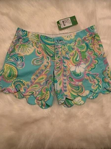 Lilly Pulitzer Buttercup Short Shorely Blue Double Trouble-000 Neu mit Etikett 68 $ - Bild 1 von 8