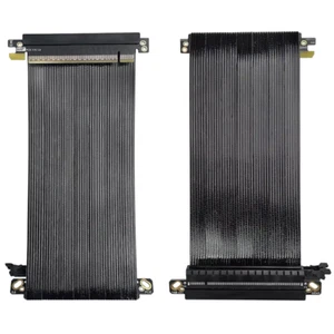 PCI E PCIe 5.0 X16 Riser Cable Plated Shielded Double Reverse PCI Express Gen5 - Picture 1 of 17