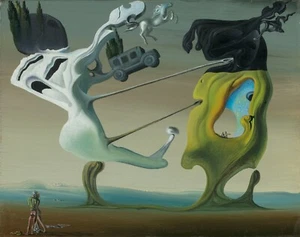 SALVADOR DALI Surrealism Art Poster or Canvas Print "MAISON POUR ÉROTOMANE" - Picture 1 of 1