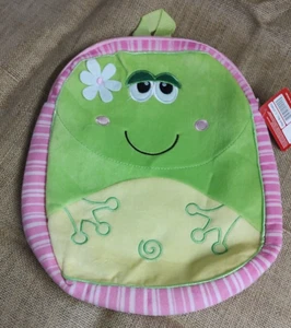 FROG PLUSH BACKPACK CHILDS MINI SCHOOL TOTE - Picture 1 of 5