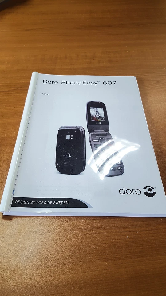 DORO PHONE EASY 607  PRINTED INSTRUCTION MANUAL USER GUIDE 63 PAGES - Image 1 of 1
