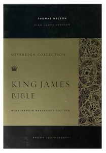 Thomas Nelson KJV Sovereign Collection Bible; 2022 Brown Leather Soft; 9 Point - Imagen 1 de 8