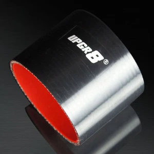 UPGR8 4-PLY 3.5'' High Performance Black Straight Coupler Silicone Hose 89MM ID - Foto 1 di 1