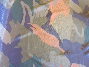 PINK, AQUA,GRAY & PURPLE BLOUSE WEIGHT FABRIC--BY THE YARD - Picture 1 of 3