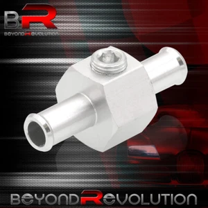 Universal Silver Fuel Nitrous Pressure Gauge T Adapter 3/8" Hose 1/8" Npt Port - Picture 1 of 2