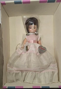 New Vintage Effanbee Chipper Doll 1587 Brunett Hair Blue Eyes Gown - Picture 1 of 10