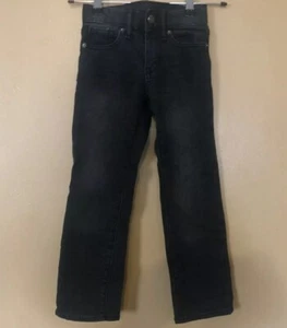Old Navy Boys Size 6 Jeans Black Straight Leg Built In Flex - Picture 1 of 12