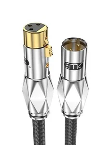 EMK XLR Cable Premium Balanced 3-Pin XLR Male to Female Stage Light DMX Cable 5M - Picture 1 of 7