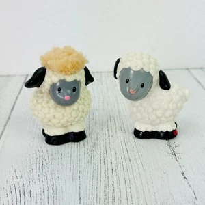 Fisher Price Little People Lot of 2 Sheep 2006 Fluffy Head + Sheep 1997 - Picture 1 of 10