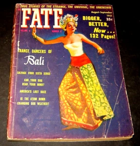REVISTA FATE - Agosto - Septiembre 1951 - Bailarines extraños de Bali - Tu sexto sentido - Imagen 1 de 1