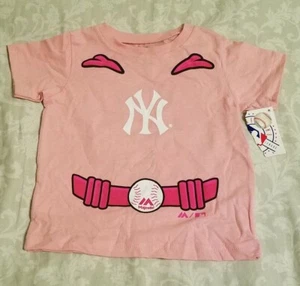 Authentic New York Yankees Majestic Pink Baby Girl's T-shirt - 3-6 months (New) - Picture 1 of 3