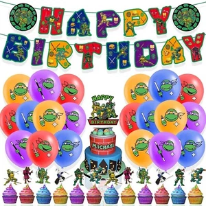 Teenage Mutant Ninja Turtles Birthday Party Decorate Supplies Set Balloon Decora - Picture 1 of 6