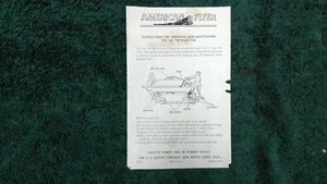 FOTOCOPIA DE INSTRUCCIONES DE COCHE DE MANO AMERICAN FLYER M3112 # 740 FUNCIONAMIENTO - Imagen 1 de 2